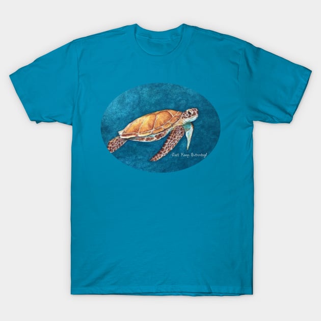 Just Keep Swimming T-Shirt by Kat Heitzman